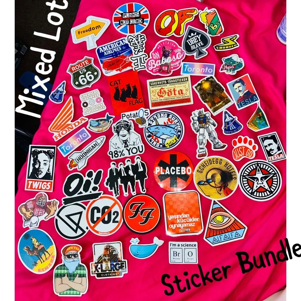 Lot of Mixed Random Water Bottle Laptop Fun & Cool Stickers
